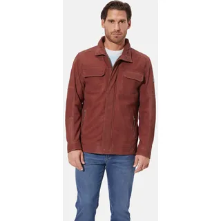 Lederjacke BABISTA "Lederjacke JOMIR", Herren, Gr. 60, orange (dunkelorange), Obermaterial: 100% Lammnappaleder LANA., Jacken Lederjacke
