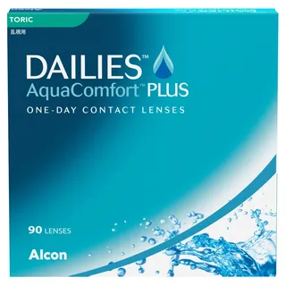 Dailies AquaComfort Plus Toric | 90 Stk | CYL -0.75 | ACHSE 110 | -1.50 dpt | Weiche Tageslinsen für Astigmatismus. Konstantes und klares Sehen und stabiler Tränenfilm. Mit BC 8.8 mm und DIA 14.4 mm