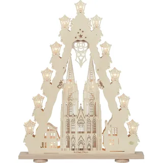 Schwibbogen Kölner Dom LED-Innenbeleuchtung natur 52x67x6cm Domkirche Kathedrale