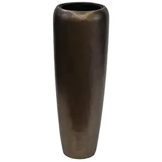 Klocke Pflanzgefäße Edle & Hochwertige Pflanzvase/Pflanzkübel - Fiberglas - Mit Einsatz – Indoor – Metallic/Metallisch Blumenkübel/Pflanzgefäß/Vase/Kübel (Medium: 100cm, Bronze)