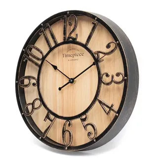 wall-art Vintage Wanduhr 30 cm 30cm braun