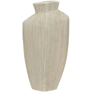 rituali domestici - Vase Deco Obliquo aus Steingut, 15,5 x 9,5 cm, Tiefe 31 cm, Kollektion Hanf