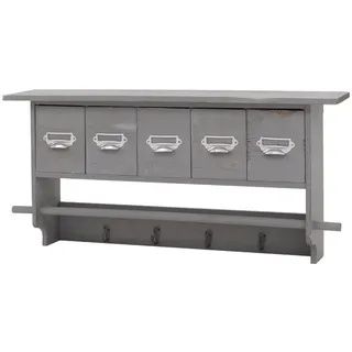 MCW Küchenregal 5 Schubladen Grau , Holz , 65x32x13 cm , Küchen, Küchenmöbel
