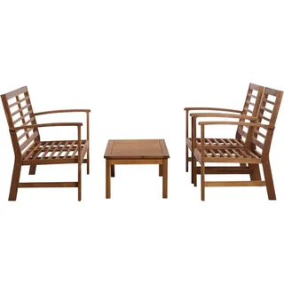 vidaXL Garten-Lounge-Set 4-tlg. Massivholz Akazie - Braun