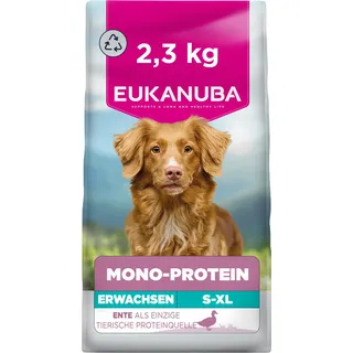 Eukanuba Mono-Protein Ente Hundefutter trocken, 2,3 kg | Special Care | Trockenfutter | für ausgewachsene Hunde | mit nur Ente als tierischem Protein | allergenarme Rezeptur