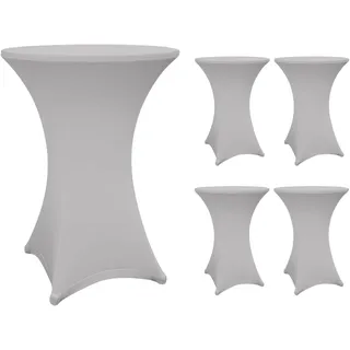 Lumaland 5X hochwertige Stehtischhusse 80-85 cm, ÖKO-TEX® Zertifikat | Stretch Tisch-Überzug schnelltrocknend, Husse mit Verstärkung im Fußbereich | Waschbar, pflegeleicht & langlebig