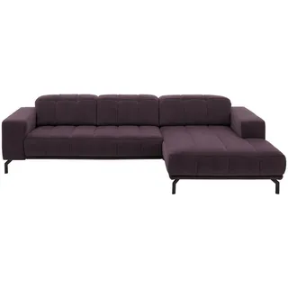 Beldomo Style Ecksofa , Lila , Textil , Ottomane rechts, L-Form , 293x195 cm , Goldenes M , Stoffauswahl, seitenverkehrt erhältlich, Rücken echt , Wohnzimmer, Sofas & Couches, Wohnlandschaften, Ecksofas