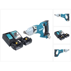 Makita, Elektroblechschere, DJS 200 RG Akku Blechschere 18 V 2,0 mm Brushless + 2x Akku 6,0 Ah + Ladegerät