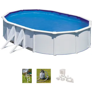 Gre Fidji Oval 610 x 375 x 120 cm inkl. Filterpumpe und Poolleiter