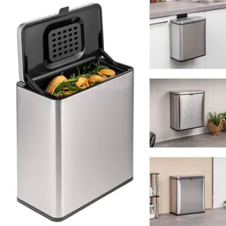 ELUNO Biomülleimer 6 l Silber