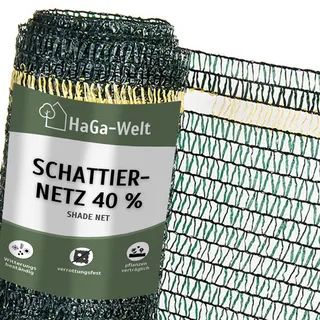 Haga® Schattiernetz Sichtschutznetz Sonnenschutz netz HaGa 40% 2m Höhe (Meterware)