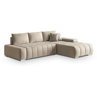 masseno Ecksofa mit Schlaffunktion Alese , creme , Maße (cm): B: 265 H: 85