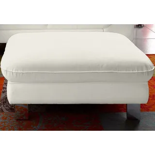 Cotta Hocker »Driver« mit edlen Metallfüßen, weiß