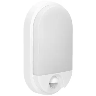 Adviti Außenwandleuchte Kunststoff 15 W mit Bewegungsmelder IP54 Weiß