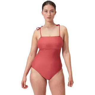 Speedo Formender Bandeau Badeanzug Shapewear Schwimmbekleidung für Strand und Urlaub für Damen, Space Dust, 44