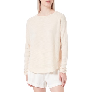 ONLY Damen Dünner Strick Pullover | Langarm Rundhals Knitted Sweater | Basic Stretch Jumper ONLCAVIAR, Farben:Beige, Größe:L