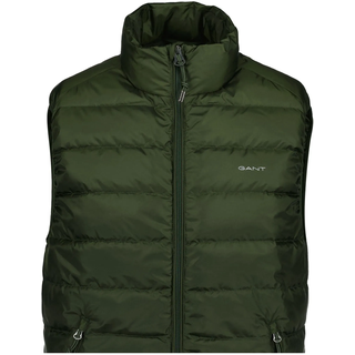Steppweste GANT "Steppweste LIGHT DOWN VEST", Herren, Gr. XXL, grün, Obermaterial: 100% Polyester PES. Futter: 100% Polyester PES. 90% Daunen DOWN. 10% Federn FEATHER., Westen Steppweste
