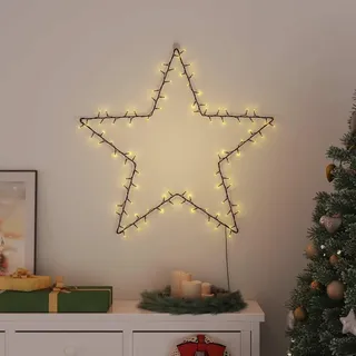 vidaXL Weihnachtsbeleuchtung Stern-Silhouette 115 LEDs Warmweiß