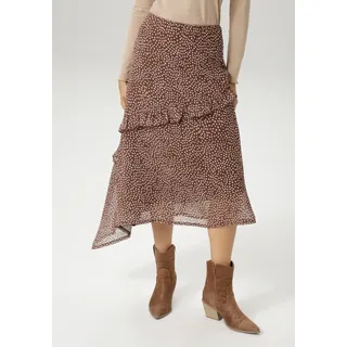 Aniston CASUAL Midirock in asymmetrischer A-Linien-Form - NEUE KOLLEKTION, braun