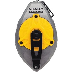 DEWALT Stanley Schlagschnur Fatmax Pro (30 m, Aluminiumgehäuse mit Sichtfenster, Edelstahlhaken, Polyester/Nylon-Schnur, Gürtelclip) 0-47-480, 1 Stück (1er Pack)