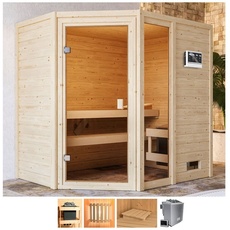 Bild Sauna »Josie«, 9-kW-Bio-Ofen mit ext. Steuerung, beige