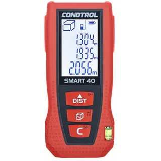 Condtrol – Entfernungsmesser SMART40 – Reichweite 0,05 bis 40 Meter – Präzise Messung – Roter Laser – IP54-Schutz – LCD-Bildschirm – 2 Jahre Garantie – Lieferung mit Zubehör