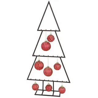 Spetebo Tannenbaum für Zierschmuck - 117 cm - Deko Weihnachtsbaum Tanne schwarz Design Baum für Christbaumkugeln