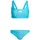 Damen 3 Stripes Bikini Lucid Cyan/White 48