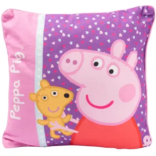 United Labels Peppa Wutz Kissen, Kopfkissen 30x30 cm, Rosa, Sofakissen, Dekokissen für Fans, Geschenk für Kinder