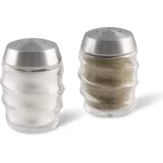 Cole & Mason Bray - Streuer Geschenkset, Glas/Edelstahl, 7,5 cm, Pfeffermühle + Salzmühle