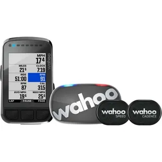 Wahoo Fitness ELEMNT Bolt GPS Fahrradcomputer Set Schwarz + TICKR + RPM