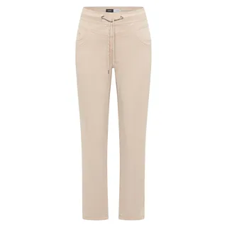 CECIL Damen Hose Washed Look Beige Casual Fit Mid Waist Stretch Stoffhose - Beige