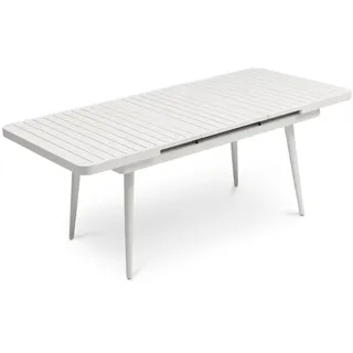 Idimex Gartentisch Sunny weiß , Weiß , Metall , Mode , 150x78x90 cm , Gartenmöbel, Gartentische