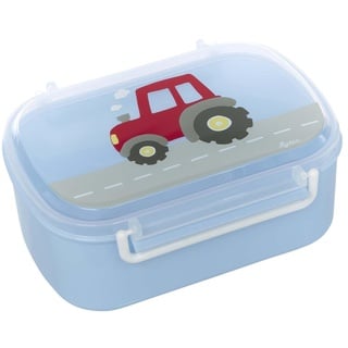 SIGIKID 25200 Brotzeitbox Traktor Brotzeitbox BPA-frei Mädchen und Jungen Lunchbox empfohlen ab 2 Jahren blau/rot