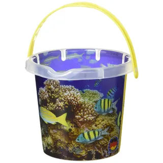 Theo Klein 2102 Aqua Action Coral Reef Sandeimer, 1 Liter Robuster Eimer Sandkasten und Strand Spielzeug für Kinder ab 1 Jahr Mehrfarbig