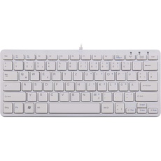 R-GO Tools RGOECQZW Ergo Compact Tastatur QWERTY weiß/silber