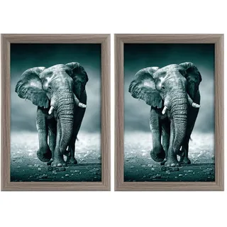 goldbuch 92 0745 Bilderrahmen Toscana aus Holz, Fotorahmen für Bild im 20x30 cm Format, Portraitrahmen mit Aufsteller & Wandhalterung, Einzelrahmen aus MDF, Foto Rahmen, grau (Packung mit 2)