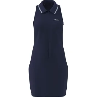adidas Women's Seasonal Essentials Colorpop Dress with Embroidered Graphic, Dark Blue/White, XXS