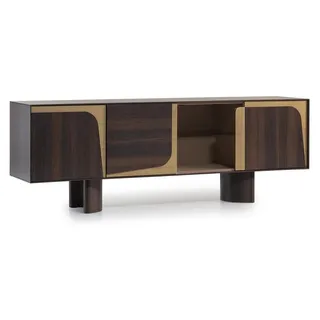 Elegantes braunes Holzsideboard im modernen Stil - Braun