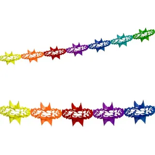 Papier-Girlande bunt 4 m x 17 cm