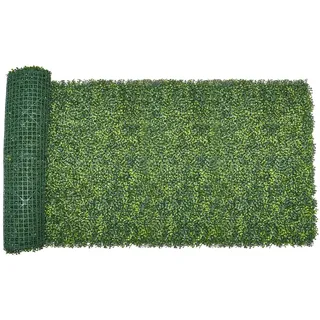 Vevor Künstliche Hecke, 3000x1000x45mm, Künstliche Pflanzenwand, Buchsbaumpaneel für Dekoration im Innen- & Außenbereich & Efeu-Zaunbedeckung, Sichtschutz-Hintergrundwand, Heckenschirm für den Garten