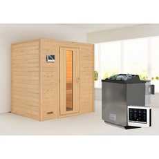 Bild von Sauna Sonja Energiespartür 2 Ofen 9 kW Bio externe Strg modern, beige