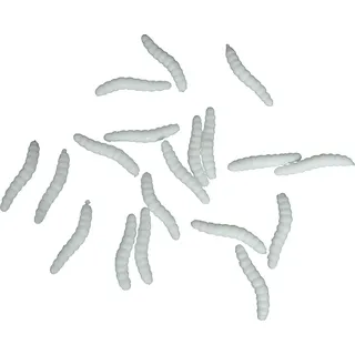 Fiestas Guirca | Spiel mit 20 elastischen Würmern (4 cm) - Halloween Dekoration für Tier- und Insektenpartys - Ideal für gruselige Feiern und Events - Weiß