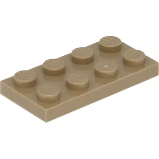 LEGO: 50 Platten, Größe 2x4 Noppen in dunklem Beige