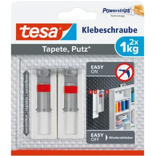 Tesa Klebeschraube 6 cm x 2 m 1 kg Weiß 77775