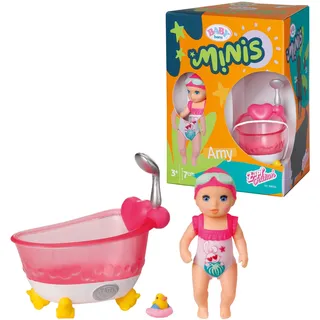 BABY BORN Puppenbadewanne Badewannen-Spielset mit Minis-Puppe Amy mehrfarbig 906101