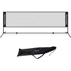 display4top Tennisnetz Verstellbares, faltbares, tragbares BadmintonNetz für Tennis, Pickleball, Kinder-Volleyball - Einfaches Aufbau-Nylon-Sportnetz mit Stäben (3m)
