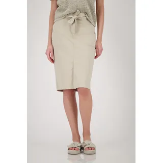 Cargorock MONARI, Damen, Gr. 40, beige, Web, Obermaterial: 98% Baumwolle, 2% Elasthan, clean, unifarben, regular fit knielang, Röcke Cargorock, mit Bindeband