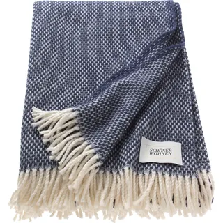 Schöner Wohnen Kollektion Wohndecke »Zen« mit Fransen, Kuscheldecke blau