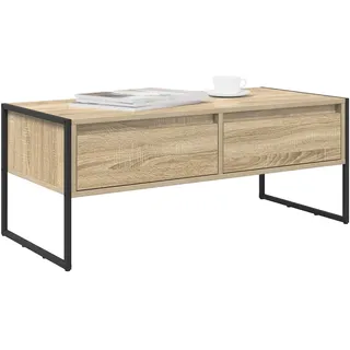 vidaXL Couchtisch mit Schubladen Braun Eiche 100 x 46 x 40 cm